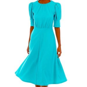 Maison Tara Aqua Dress, Size 16 Average, NWT